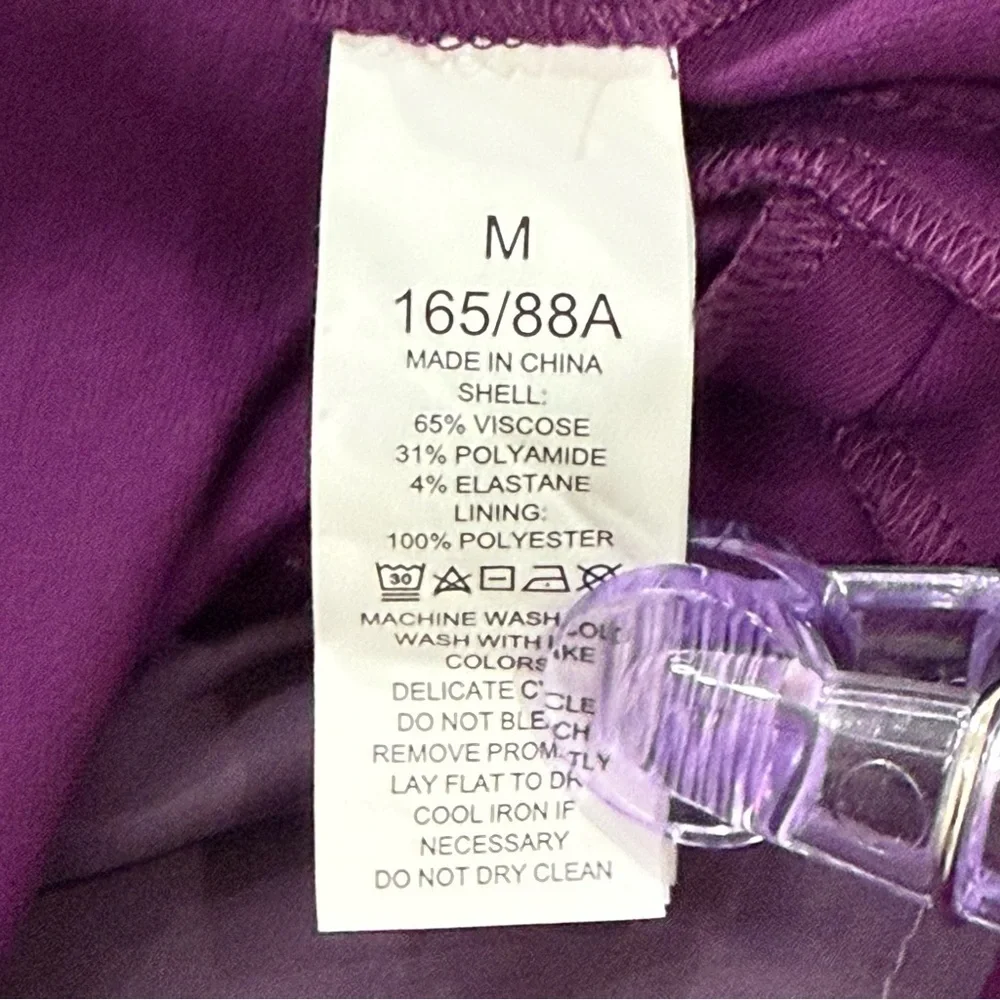 Kate Spade Ruffle Sleeve Ponte Dress Skater Purple Medium Preppy Cocktail Party